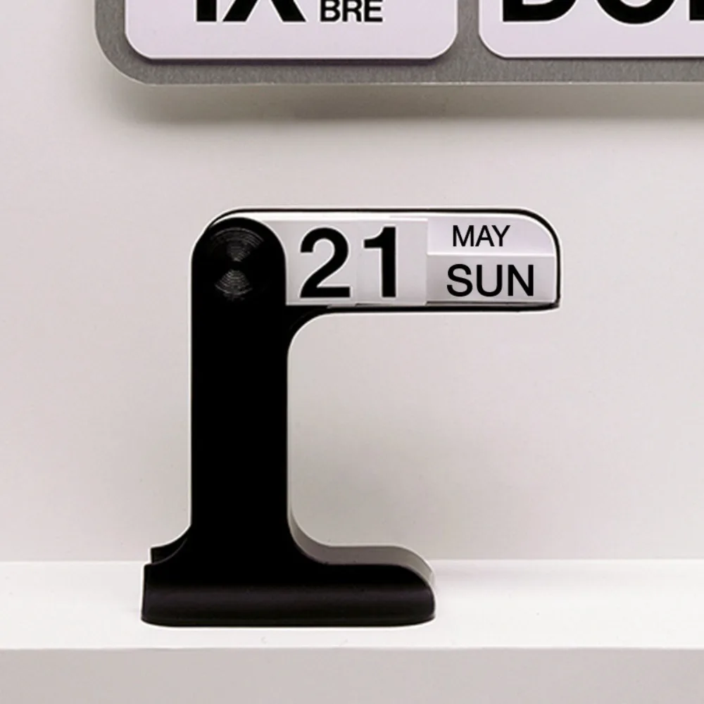 INS Design-Calendrier de Bureau Rotatif et Réutilisable, Ornement Simple et Moderne