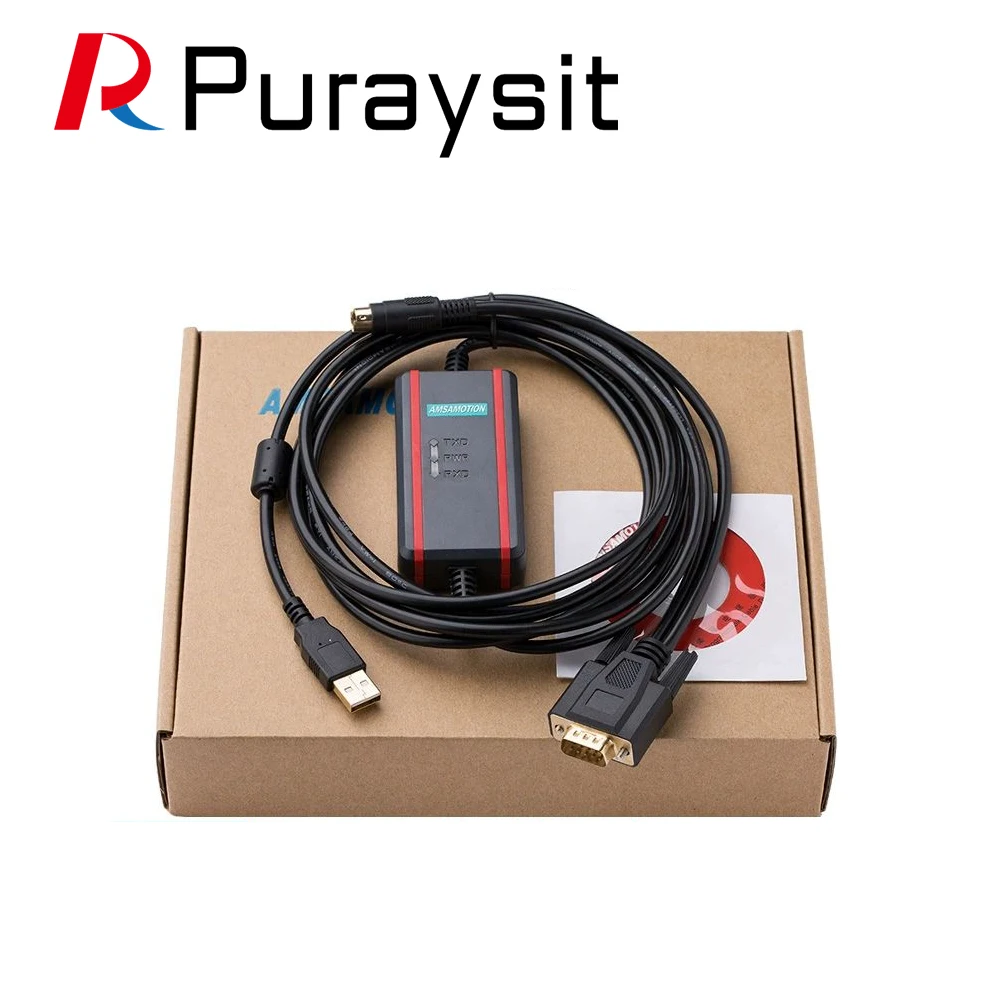 Puraysit PLC Programming Cable XBC/XBM/K7M Data Download Cable USB-LG-XGB for LG/LS