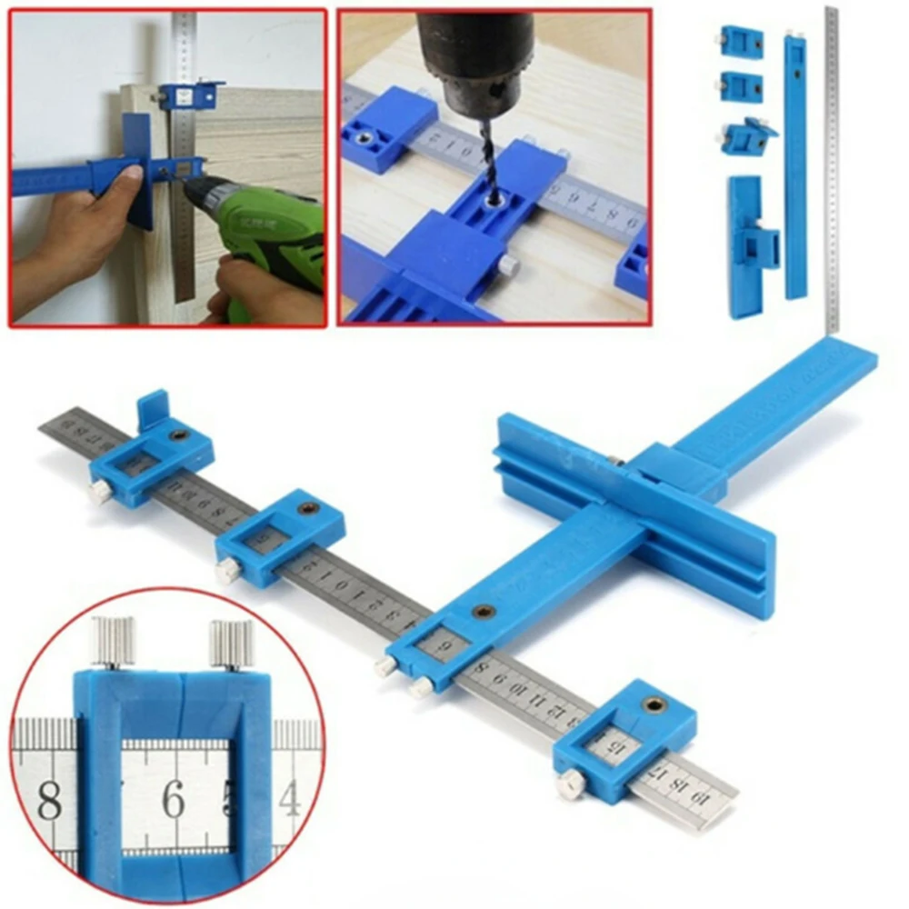 

Detachable Drill Guide Set Punch Locator Center Drill Bit Guide Sleeve for Wood Drilling Woodworking Cabinet Hardware Tool