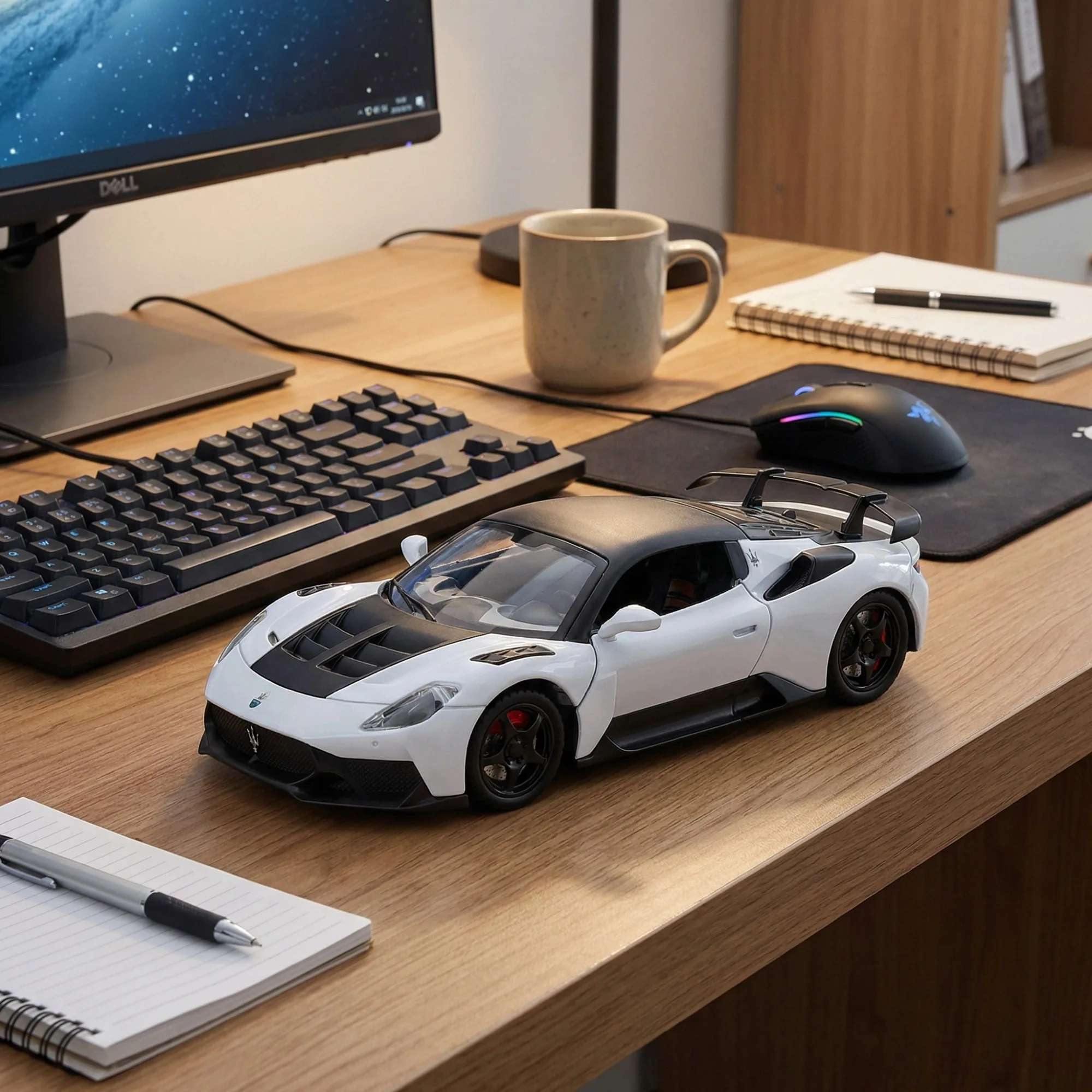 

1:24 Maseratis GT2 Supercar Alloy Car Model Sound and Light Pull Back Children's Toy Collectibles Birthday Gift