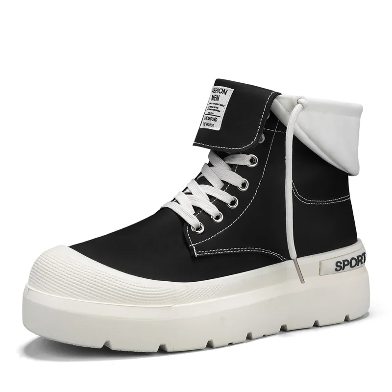 

Мужская повседневная спортивная обувь, дышащие парусиновые туфли, увеличивающие рост, высокие прогулочные лоферы, мужские ботильоны, мужские ботинки