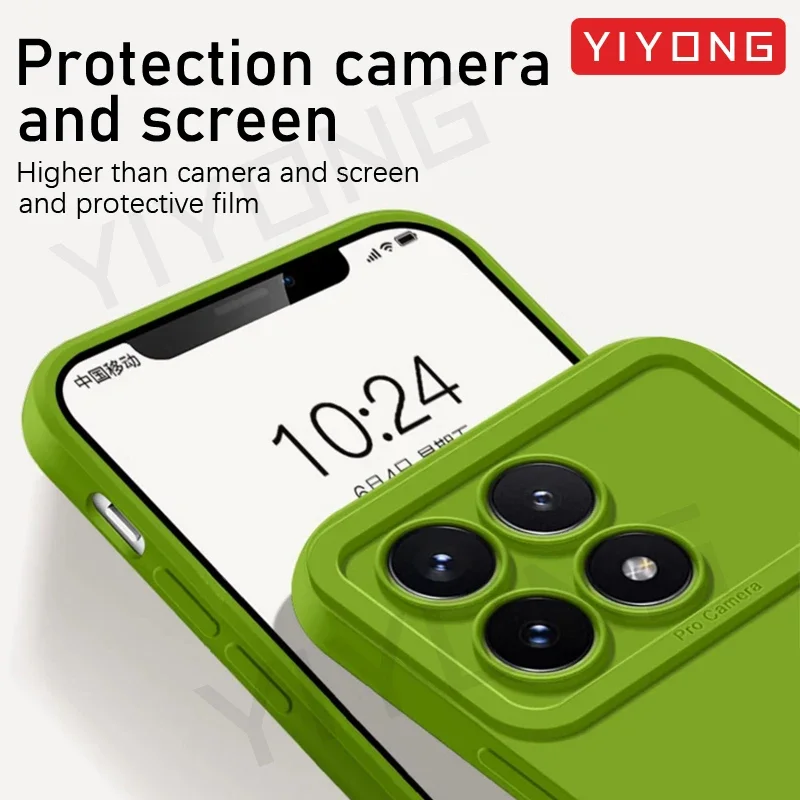 For PocoX6 Pro Case YIYONG Silky Soft Liquid Silicone Cover For Xiaomi Poco X6 Pro Xiomi Mi Pocophone X4 GT 5G Phone Cases