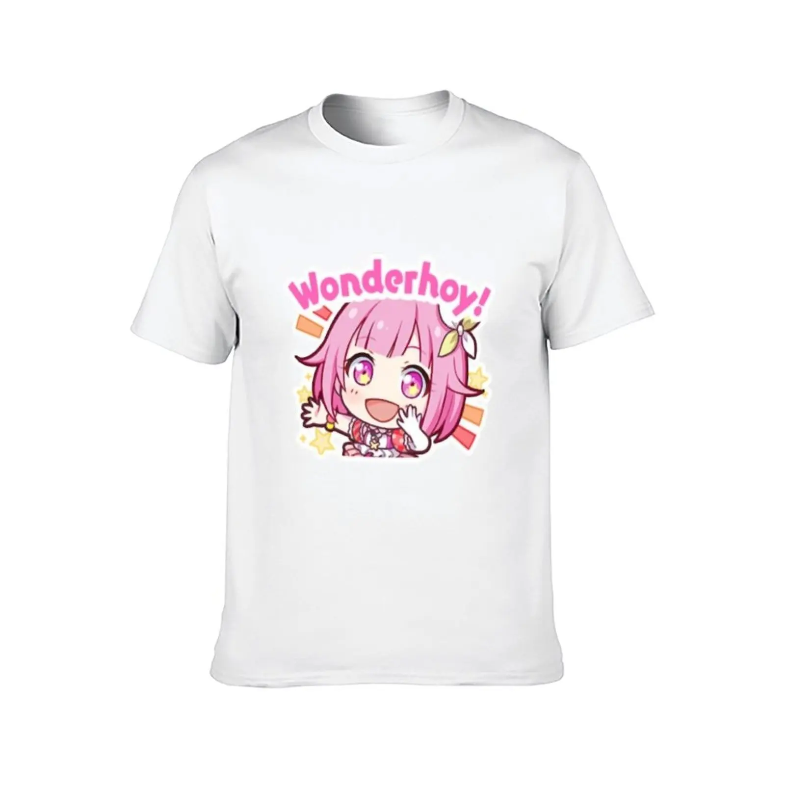wonderhoy Emu Otori wonderhoy stamp Sticker T-Shirt cotton tshirt 100% anime t shirts for man T-Shirt