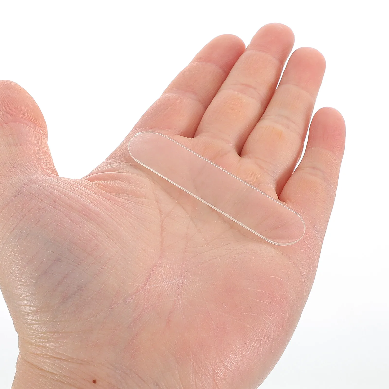 50Pcs Realistic Oval Acrylic Nail Display Strip Transparent for Nail Art Salon Press on Nails Color Sample Practice Showcase
