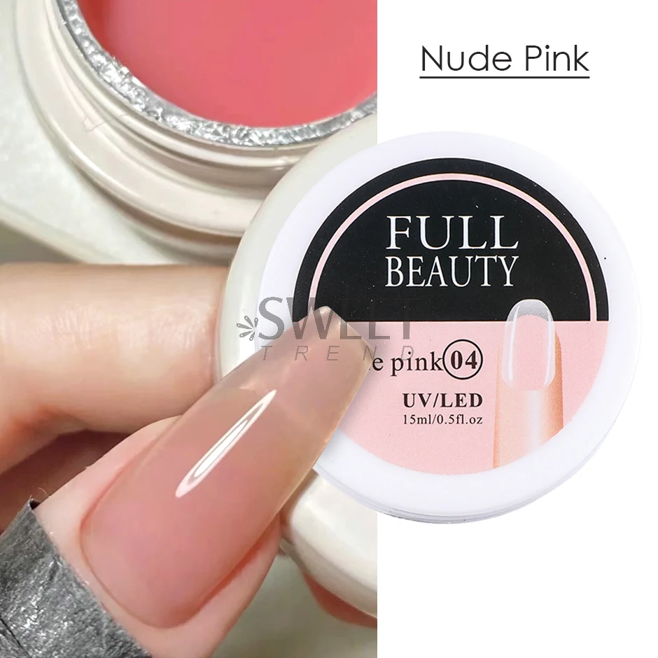 Acrylic Extension Nail Gel Quick Building Polish Nude Pink Clear French Finger Prolong Semi Permanent Construction Manicure Tool