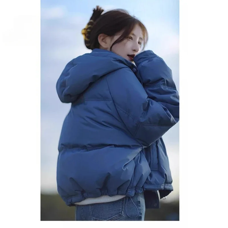 Beautiful Down Cotton, High-end Hooded Loose Fit, Small Body Warm Bread Jacket, 2024 Winter Women's New Style