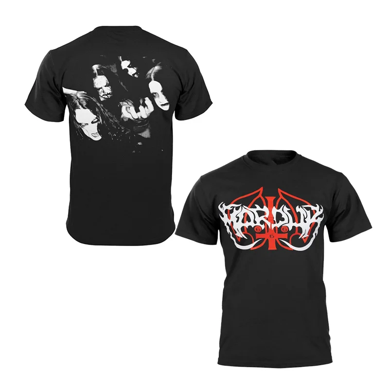 

Marduk Band Scandinavian Black Metal American Retro Autumn Men's and Women's Cotton Short-sleeved T-shirt