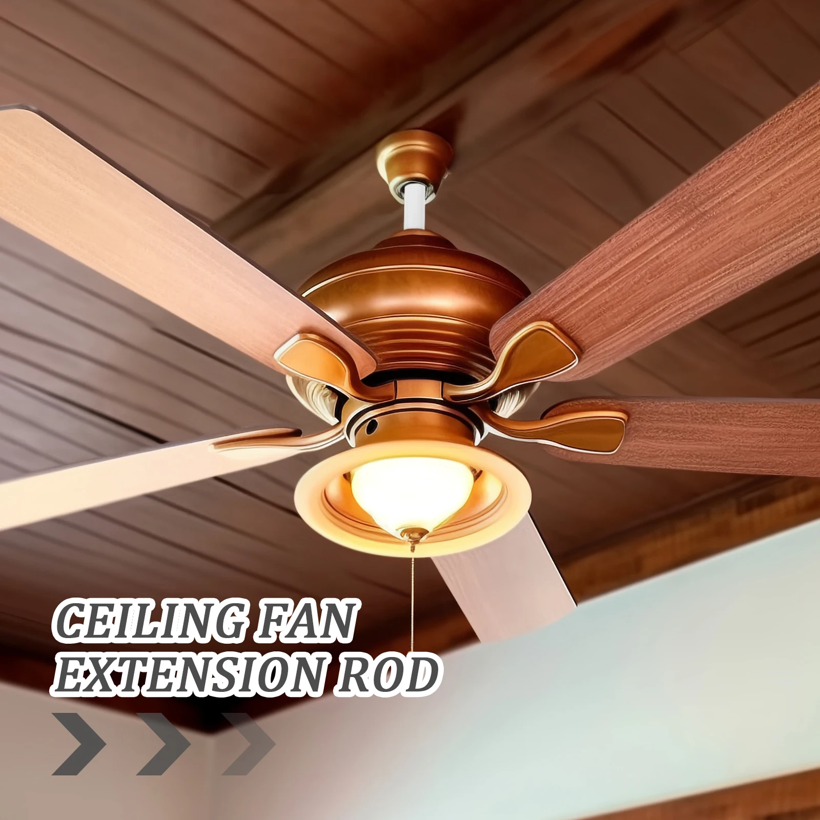 

Ceiling Fan Extension Rod Downrod Iron Long Fan Extender For High Sloping Ceilings Easy Install Decorative Light Duty Hardware