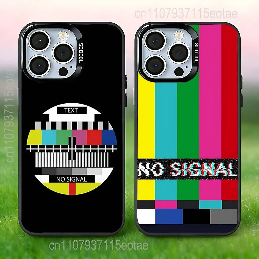 

No Signal TV ART Phone Case For iPhone 17,16,15,14,13,12,11,Pro,Max,Plus,E,Air,Mini Anti Fall Black Bumper