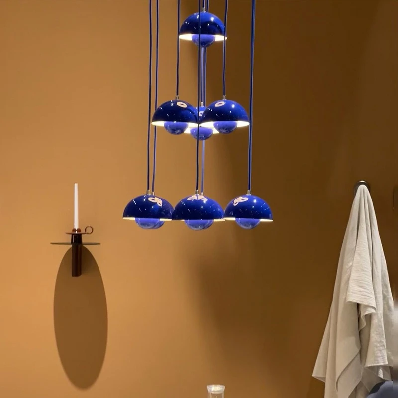 Flower pot chandelier dining room light modern simple bedroom bedside lamp retro living room
