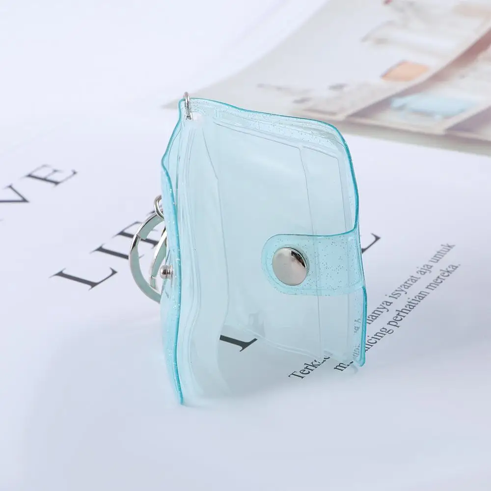 Gift Small Photo Holder Mini Card Holder Pictures Storage Card Book Keyring Card Bag Photo Album Keychain 1 2 Inch
