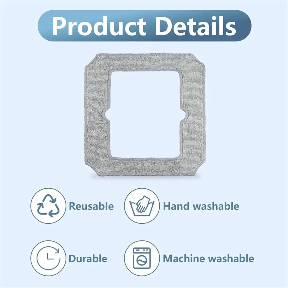 【MUST-HAVE LIST】 10 Pieces Microfiber Cleaning Cloths for WINBOT MINI W-CC02-0012,Reusable Washable Wipes view 6