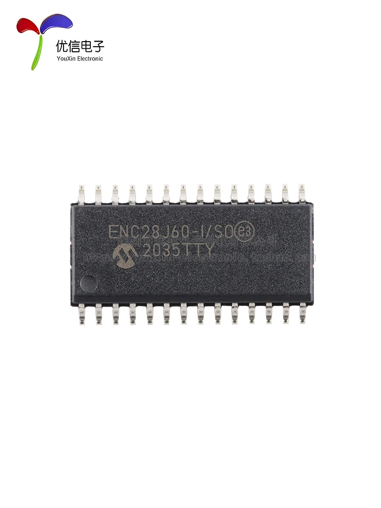 정품 ENC28J60-I/SO SOIC-28 독립 이더넷 컨트롤러 칩, 10 개