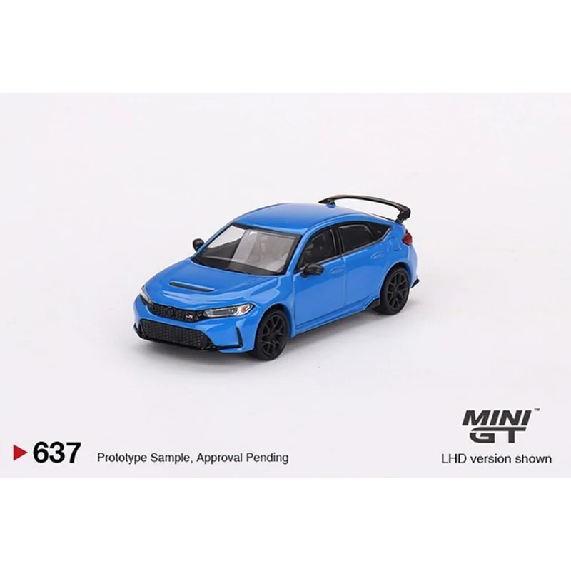 MINIGT 637 1:64 Civic Type R Boost Blue Pearl Diecast Diorama Car Model Collection Miniature