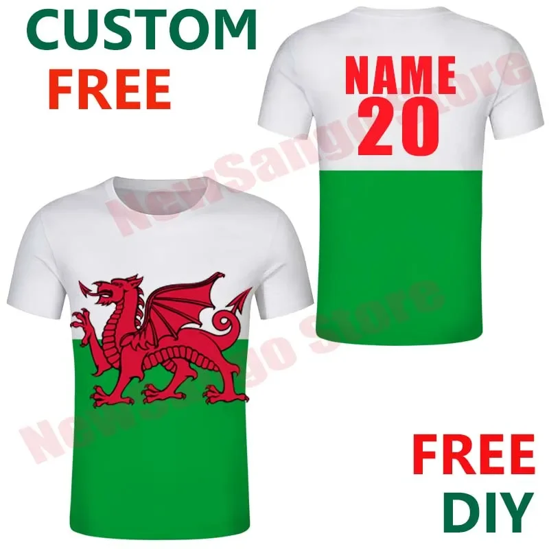 Wales Men Cymru T Shirt Custom Footbal Rugby Logo Celtic Crusanders T Shirt England Regional District Flag T Shirt