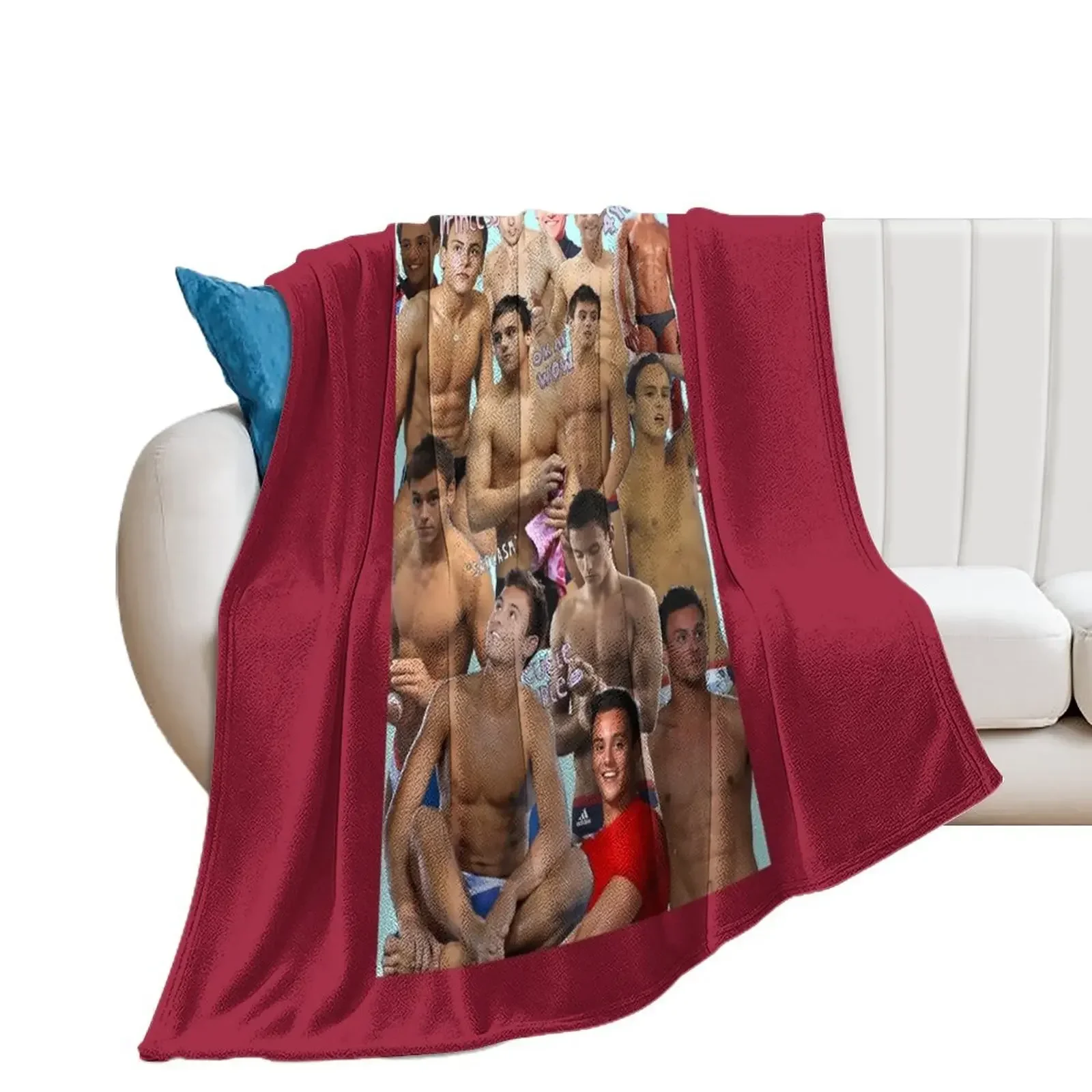 Tom Daley Collage iPhone Case Throw Blanket Decoratives Loose Blankets