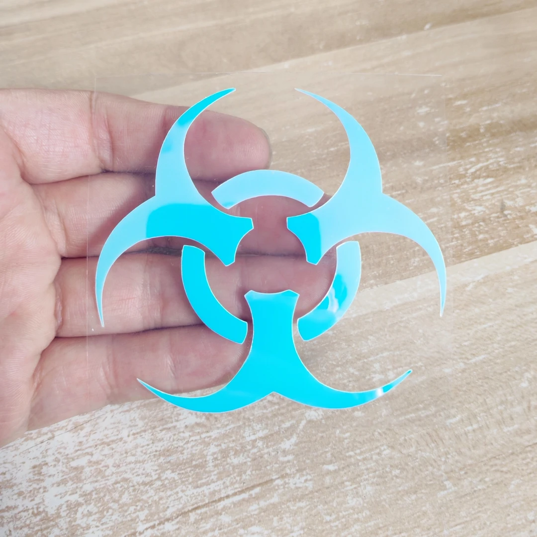 Car Stickers Biohazard Warning Holographic Reflective Decals For Fuel Tank Cap Windshield Trunk Bumper Motorcycles Helmet iPhone
