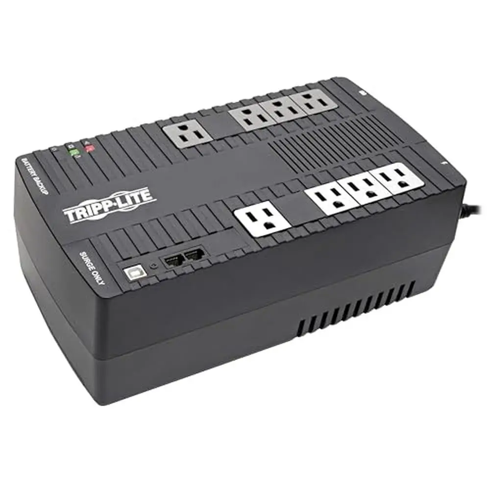 550VA UPS Surge Protector AVR Power Supply Battery Backup Dataline 8-Outlet Automatic Voltage Regulation Uninterruptible