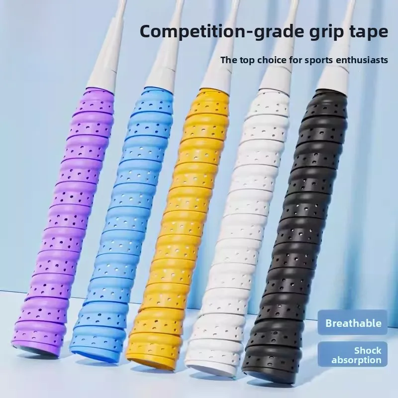 

Professional Badminton Racket Grip Anti-Slip Sweat Absorbent Comfortable Breathable Shock Absorption Handle Wrap Tennis Band
