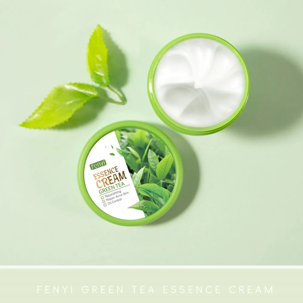 

FENYI Green Tea Face Cream 40g Oil Control Lightweight Moisturizer for Sensitive Acne Prone Skin Soothing Repair Hydrating Cream