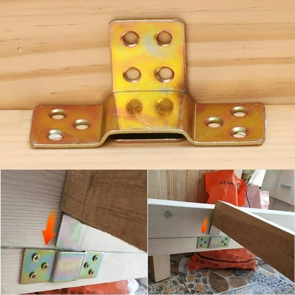 Bed Frame Corner Braces 2PCS 6PCS Iron Material for Strengthening Wooden Bed Frames and Supporting Weight Load
