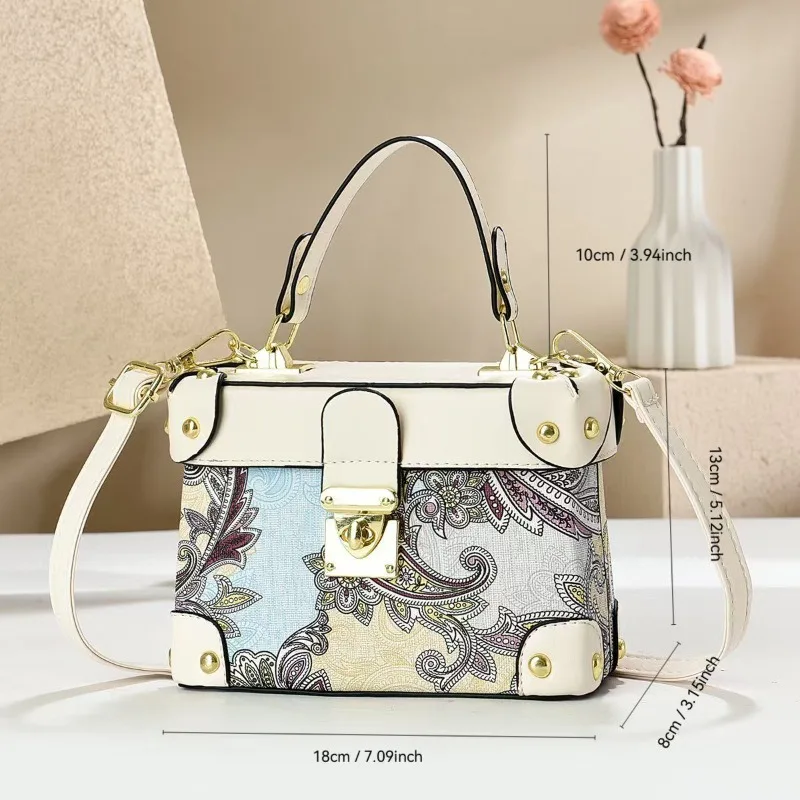 

Premium Bag Women's New Fashion Box Bag Women's Light Luxury High Value Large Capacity Shoulder Messenger Bag Exquisite Retro