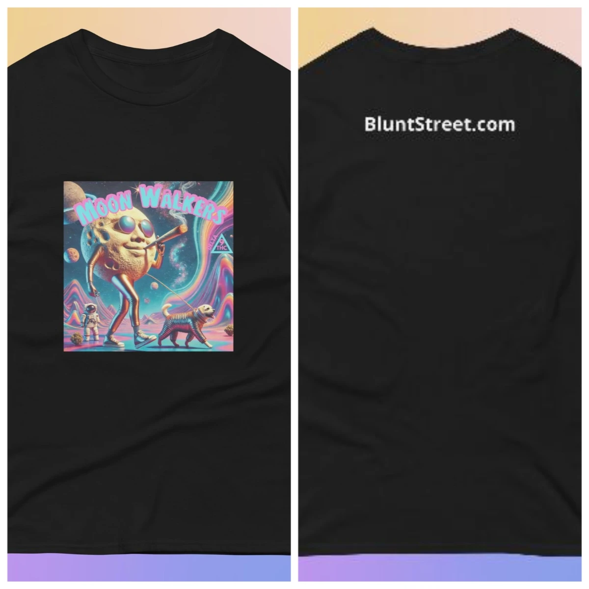 لطيف كوكب الكلب المشي مضحك الهيب هوب نمط مطبوعة قصيرة الأكمام مريحة القطن الخالص تي شيرت للرجال والنساء