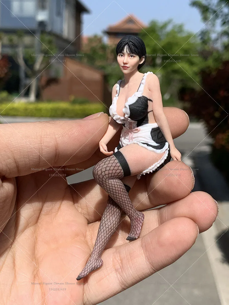 

Sexy Realistic Maid Service GK Painting Resin Sculpture Miniature Figure 1/16 1/18 1/12 Car Scene Prop Display Desktop Decor