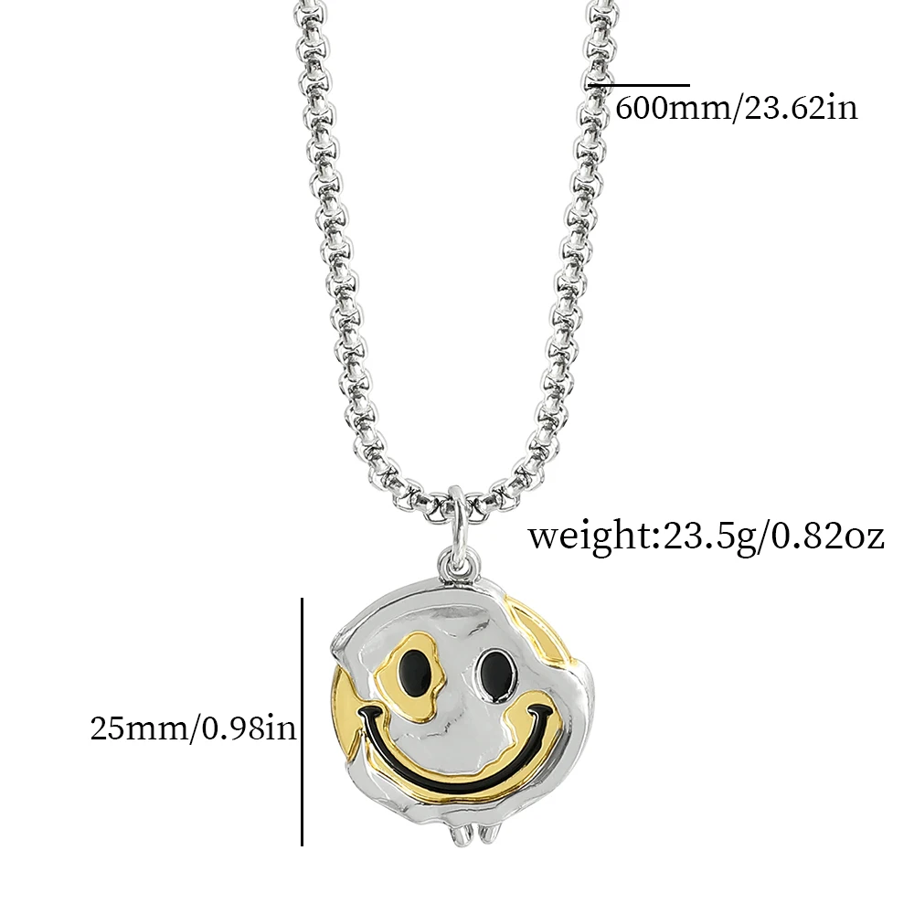 Punk Men and Women Hip-hop Smiling Face Pendant Jewelry Accessories