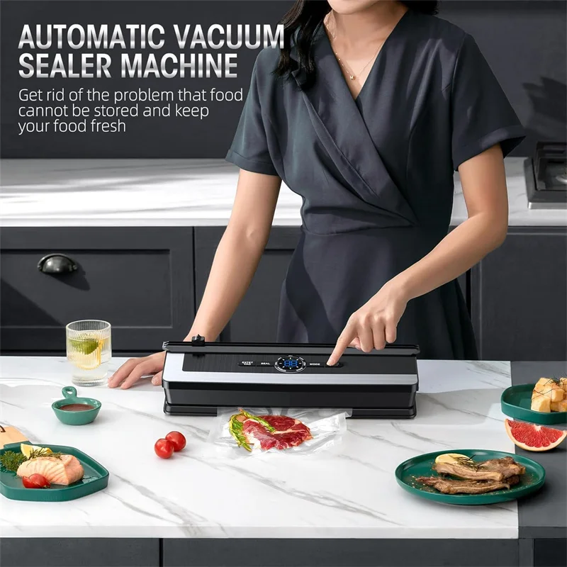 135W Vacuum Sealer Machine Custom Manufacturer Sellador Al Vacio for Food for Household Use With LED display