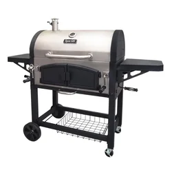 Dual Chamber Stainless Steel Charcoal BBQ Grill bbq outdoor  barbecue  bbq  portable