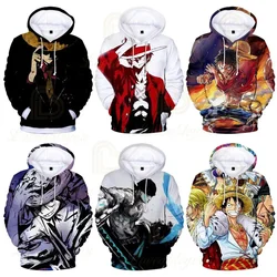 Sudadera con capucha 3D de una pieza para hombre y mujer, mono D. Luffy-sudaderas con capucha de una pieza, Tops casuales, sudaderas clásicas de Anime, Harajuku, gran oferta, moda