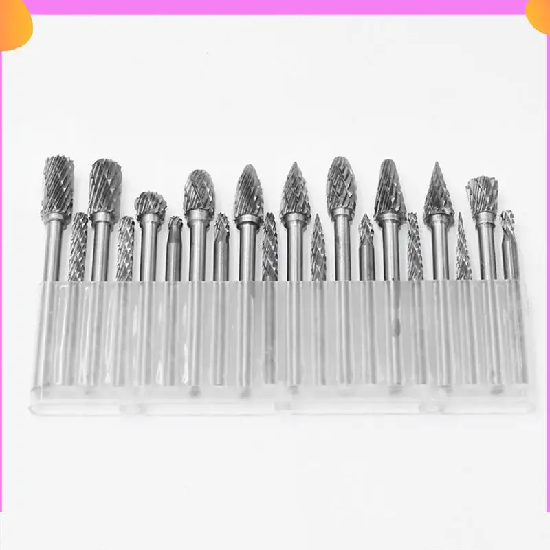 A23P 20 PCS 다이 그라인더 도구 Rasp 나무 조각 비트 금속 목재 용접 연삭 디버링 용 1/8In 생크
