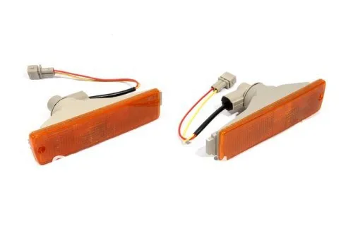 

One Set of 2 Pieces Amber Front Turn Signal Light Big Bumper For Volkswagen For Vw Golf Mk2 1990 - 1992