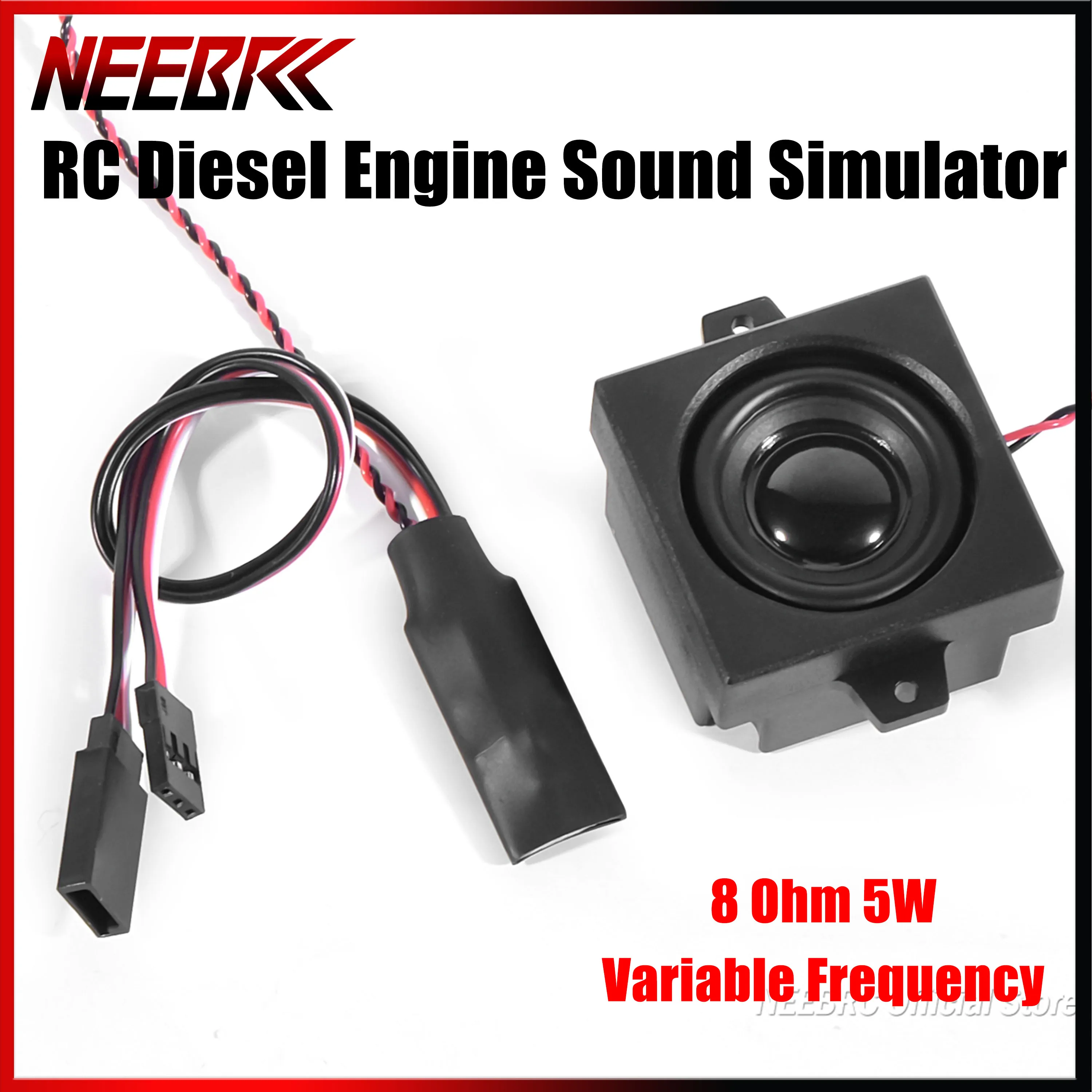 RC Diesel Engine Sound Simulator Variable Frequency Horn 5W Speakers for Construction Vehicles Container Truck Excavator Models