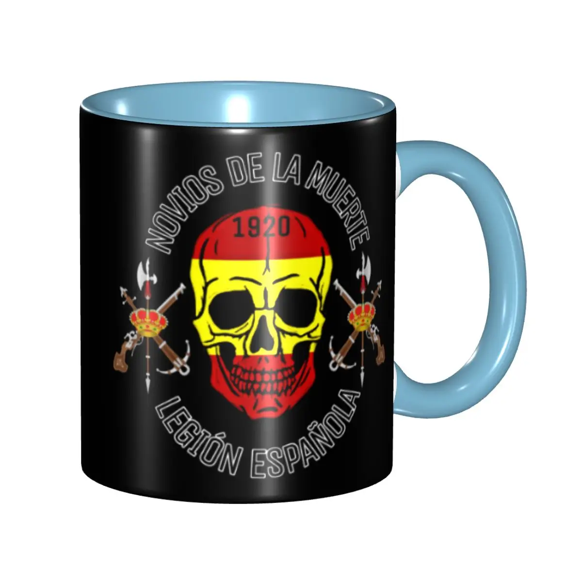 

DIY Spanish Legion Ceramic Mug Personalized Spain Coat of Arms Coffee Cup Creative Present