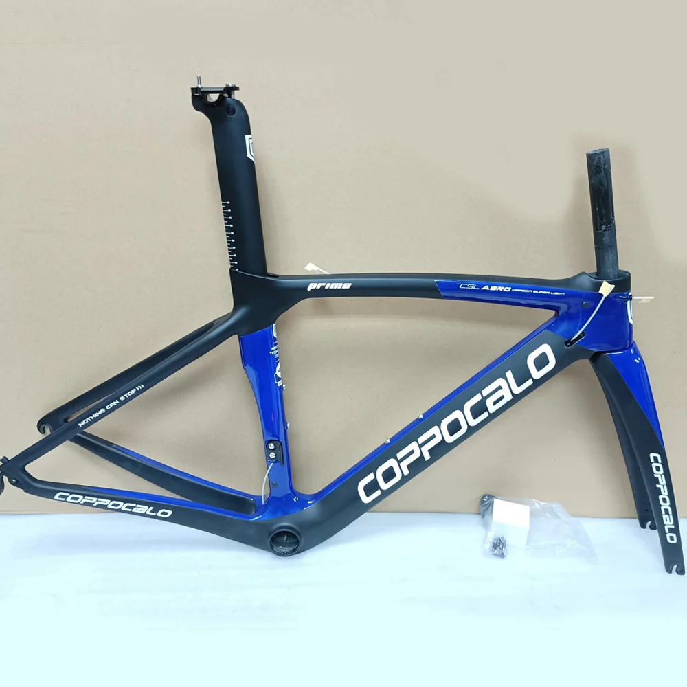 Carbon Road Bike Rim Brake Frame, Black, Blue, Size 47, 50cm, 53cm, 55cm, 57cm