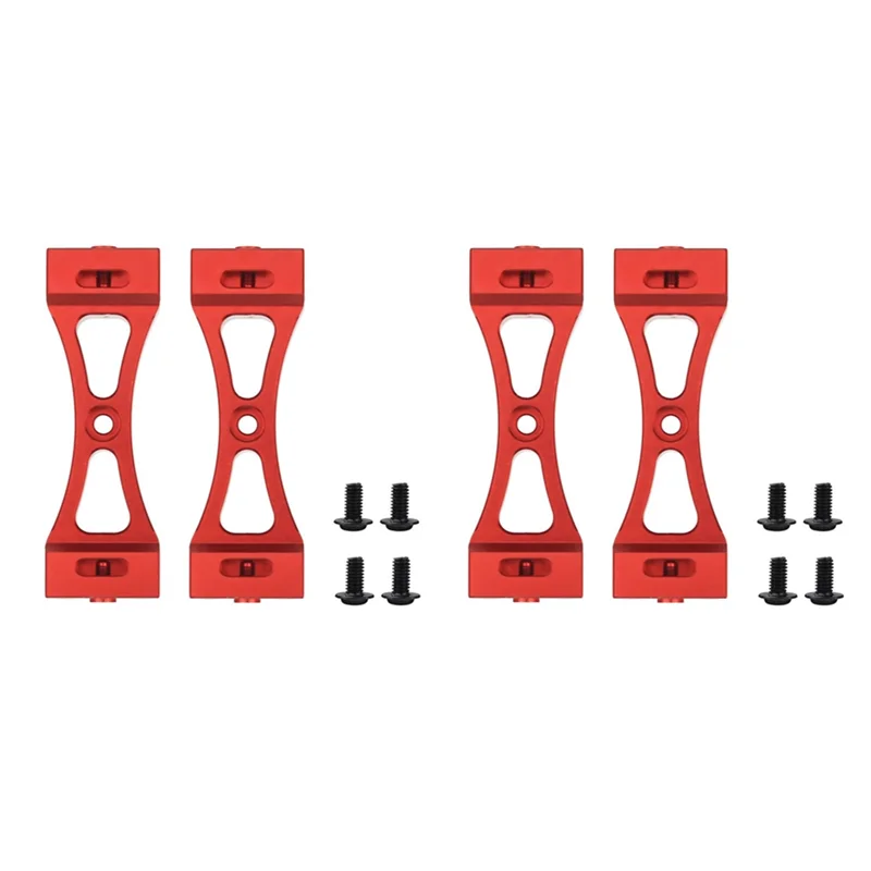 

B05C-4Pcs Metal Bracket For Wpl B1 B14 B16 B24 C14 C24 B36 Mn D90 D91 Rc Car Upgrade Metal DIY Parts Kit,Red