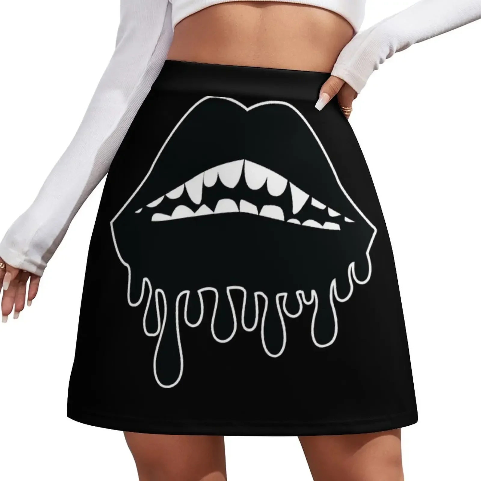 

Melty Goth Lips Mini Skirt Skirt shorts Evening dresses women's stylish skirts Sexy mini skirt