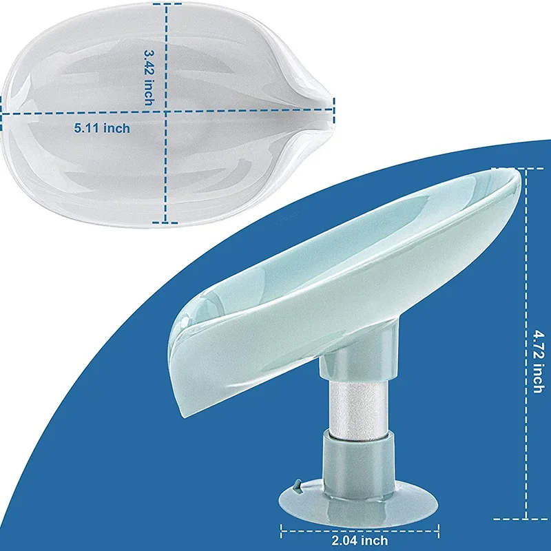 1 шт. держатель для мыла в форме листа, самосливный держатель для мыльницы, не перфорированный держатель для мыла, присоска, мыльница, подходит для