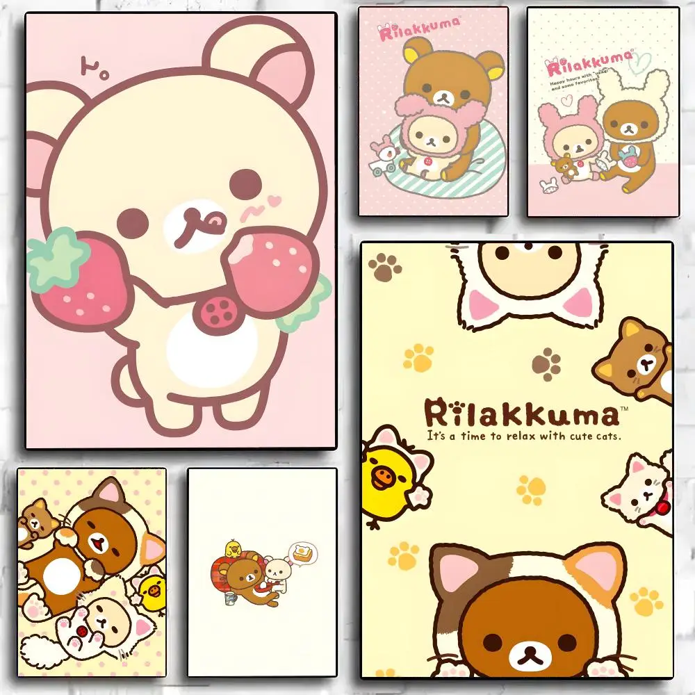 Japan Anime Cute Cartoon R-Rilakkuma Poster Painting And Print Wall Art Picture For Home Room Decor Gifts