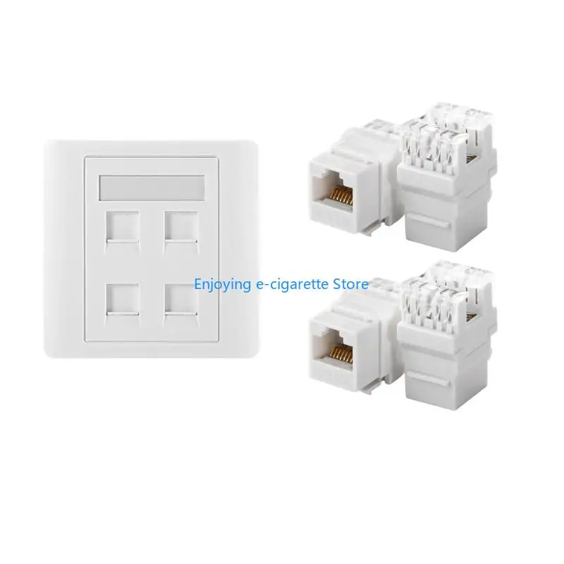 86 Typ 4 Port Ethernet Wandplatte Ersatz Extrudierte Draht Buchse Zubehör Y4QF – Detail 10