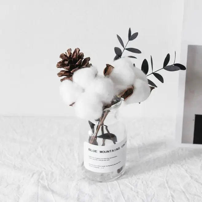40/80 Stück Künstliche Blumen, Falsche Baumwollkugeln, Weihnachtsbaum, Pflanze, Hochzeit, Heimdekoration, Tischdekoration, Rahmenornament, DIY-Geschenk, Süßigkeitenbox – Detail 3