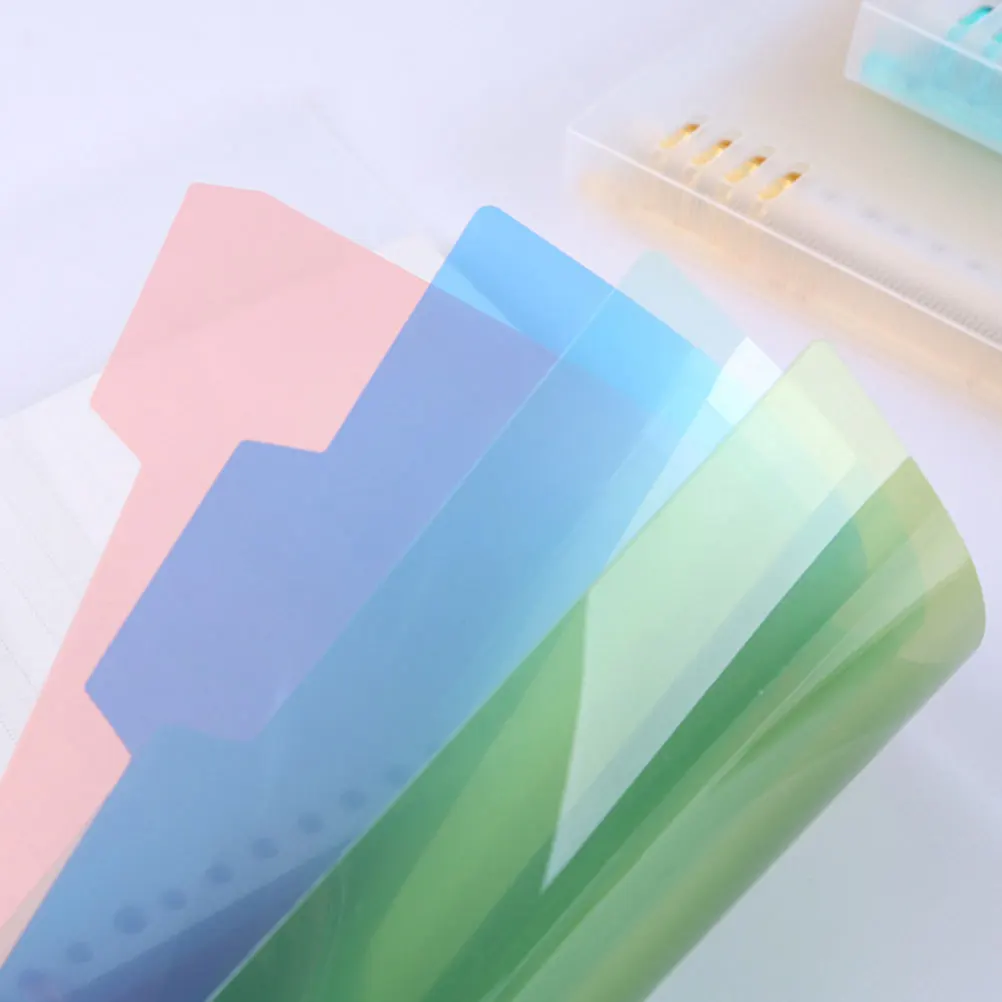 

44pcs Colorful Index Tags Plastic Tab Dividers for Notebooks Files Books Planners Binder Numbered Page Card Label Separators