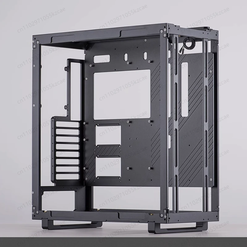 Aluminum alloy computer case, all aluminum, split tower water-cooled desktop side transparent