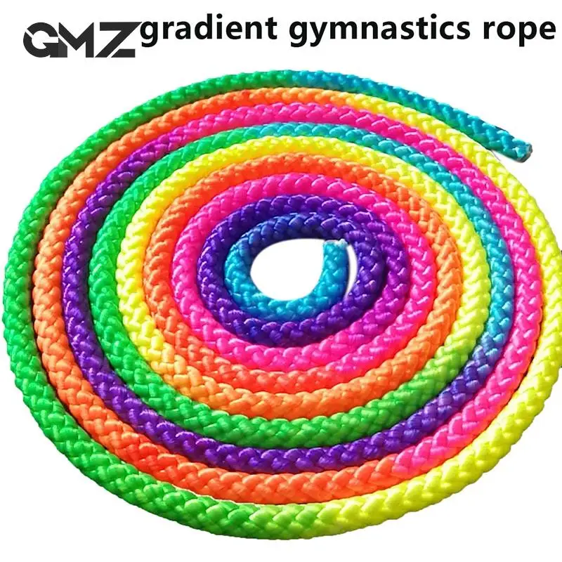 Rainbow Colour Gymnastics Jump Rope Yoga Indoor Outdoor Training Competition Exercise Fitness Sports Artistic Gymnastics Rope