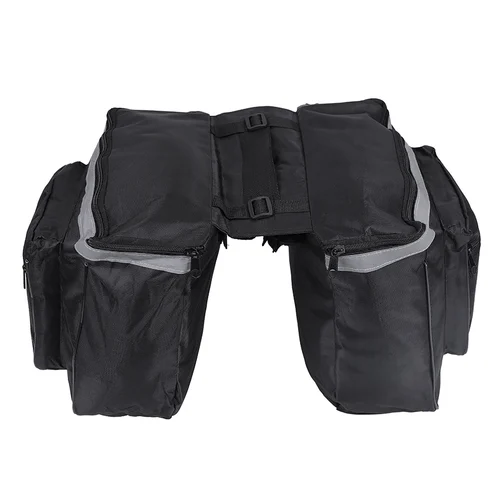 Imagen 2 del producto Bolsa de asiento trasero de bicicleta de 25L, bolsa de alforja de doble cara impermeable, bolsa de equipaje de gran capacidad con tira reflectante para bicicleta de montaña y carretera