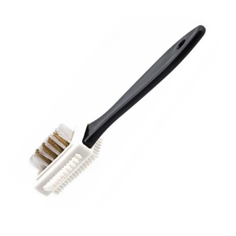 1pc 2-Sided Cleaning Brush Rubber Eraser Set Fit For Suede Nubuck Shoes Stain Dust Shoes Brush Steel Plastic Rubber Boot Cleaner