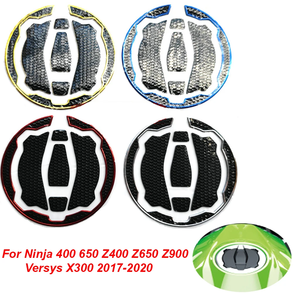 Motorcycle 3D Fuel Tank Sticker Cover Pad Decal Gas Oil Cap Protector For Kawasaki Ninja 400 650 Z400 Z650 Z900 Versys X300