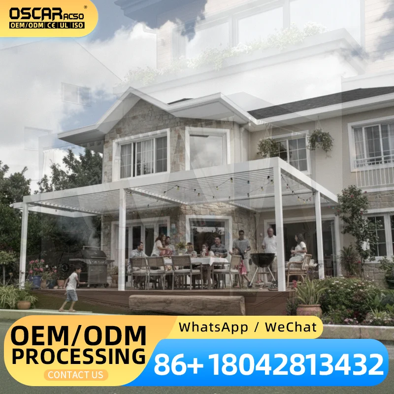 Outdoor Motorized Arches Aluminum Pergolas Stalr Design For Garden Terrace Deck pergola